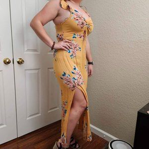 Yellow Floral Dress